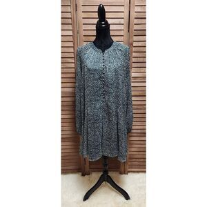 Joie Womens Green Artic Animal Spot Balloon Sleeve Dress Womens Plus Size 2X XXL
